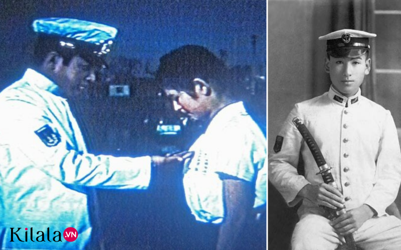 phân cảnh tặng cúc áo thứ 2 trong phim Konpeki no sora tooku và bộ quân phục thời chiến